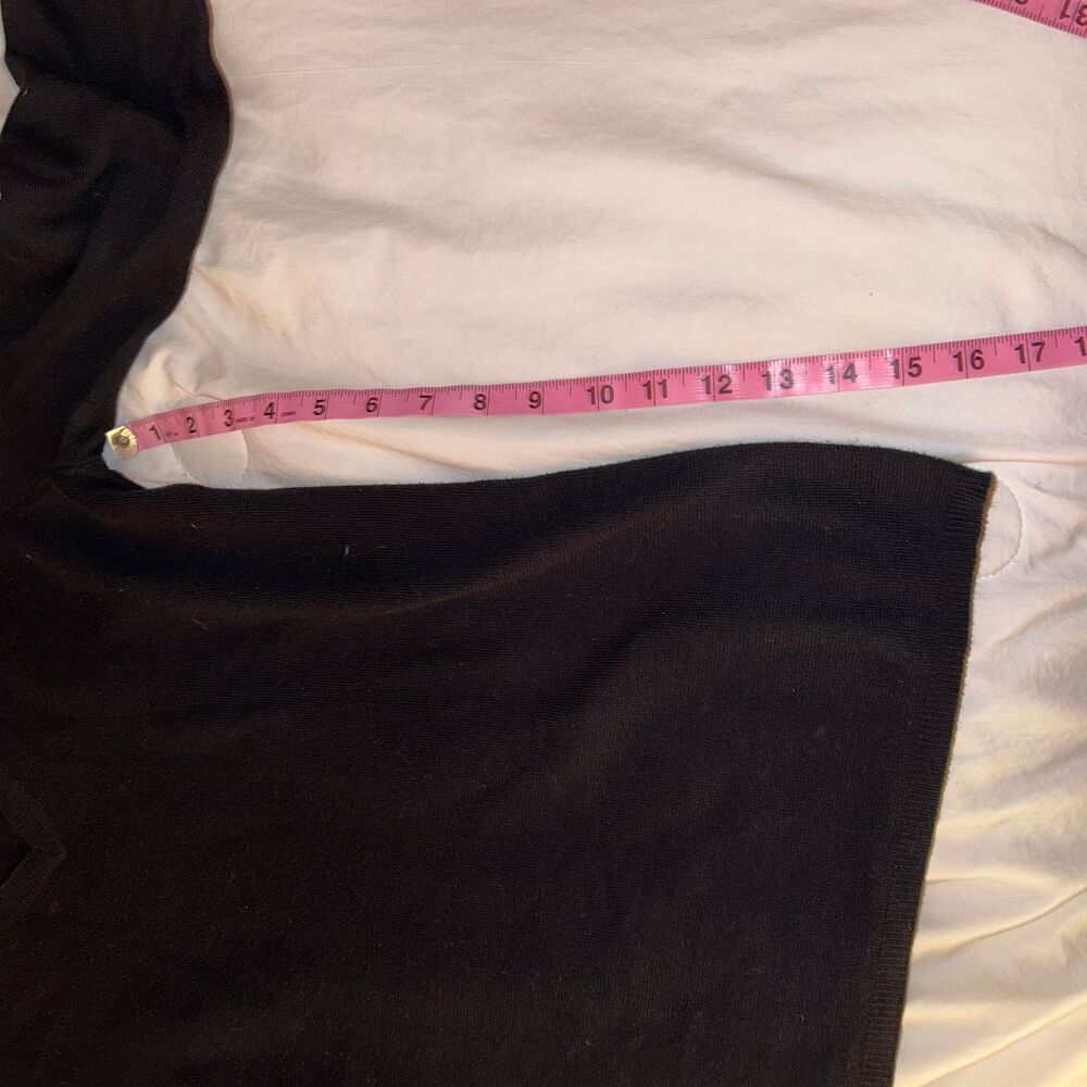 Ann Taylor Loft Black V Neck 34 Sleeve Pullover Sweater Size Large - Picture 6 of 6